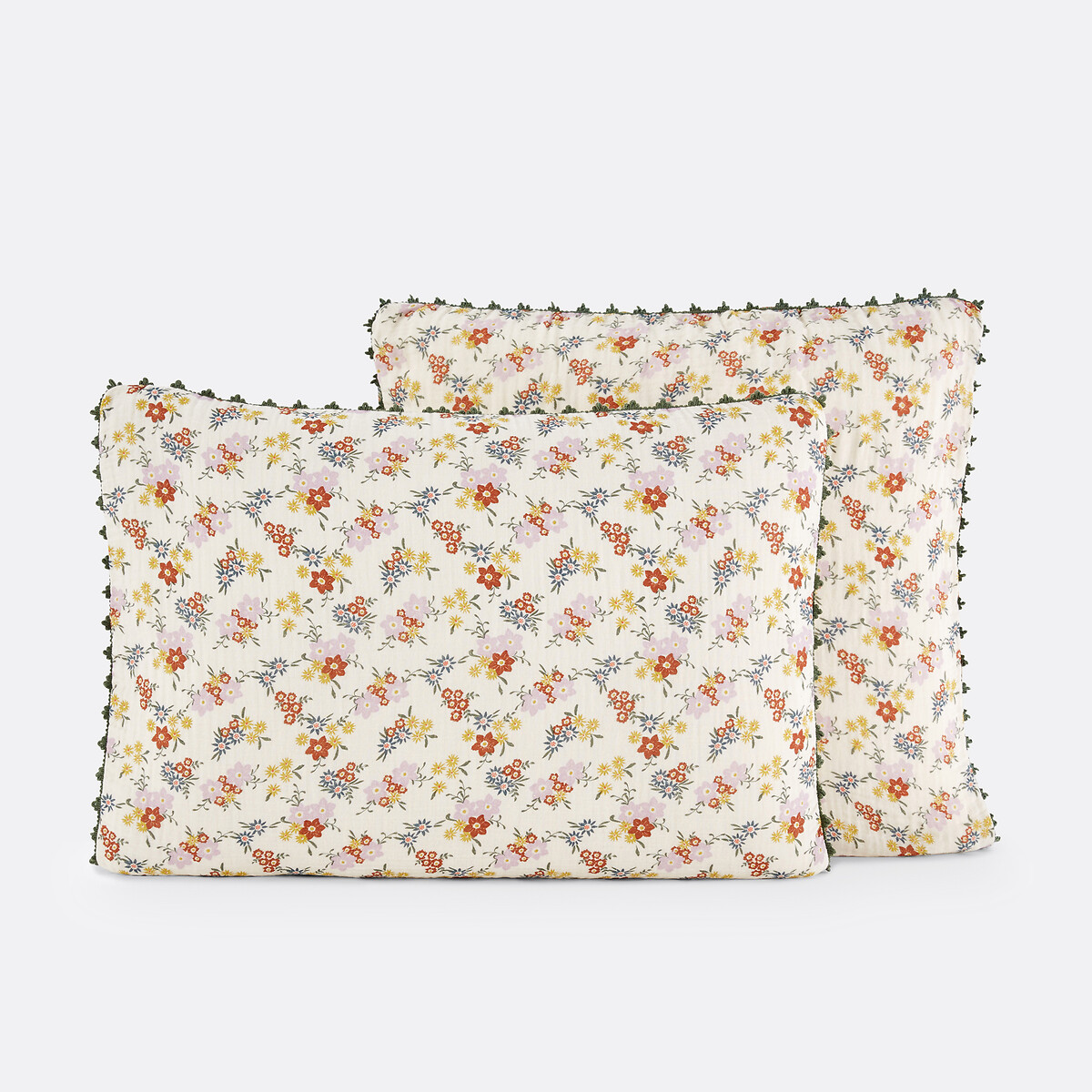 Missia Cotton Muslin Pillowcase floral print, LA REDOUTE INTERIEURS