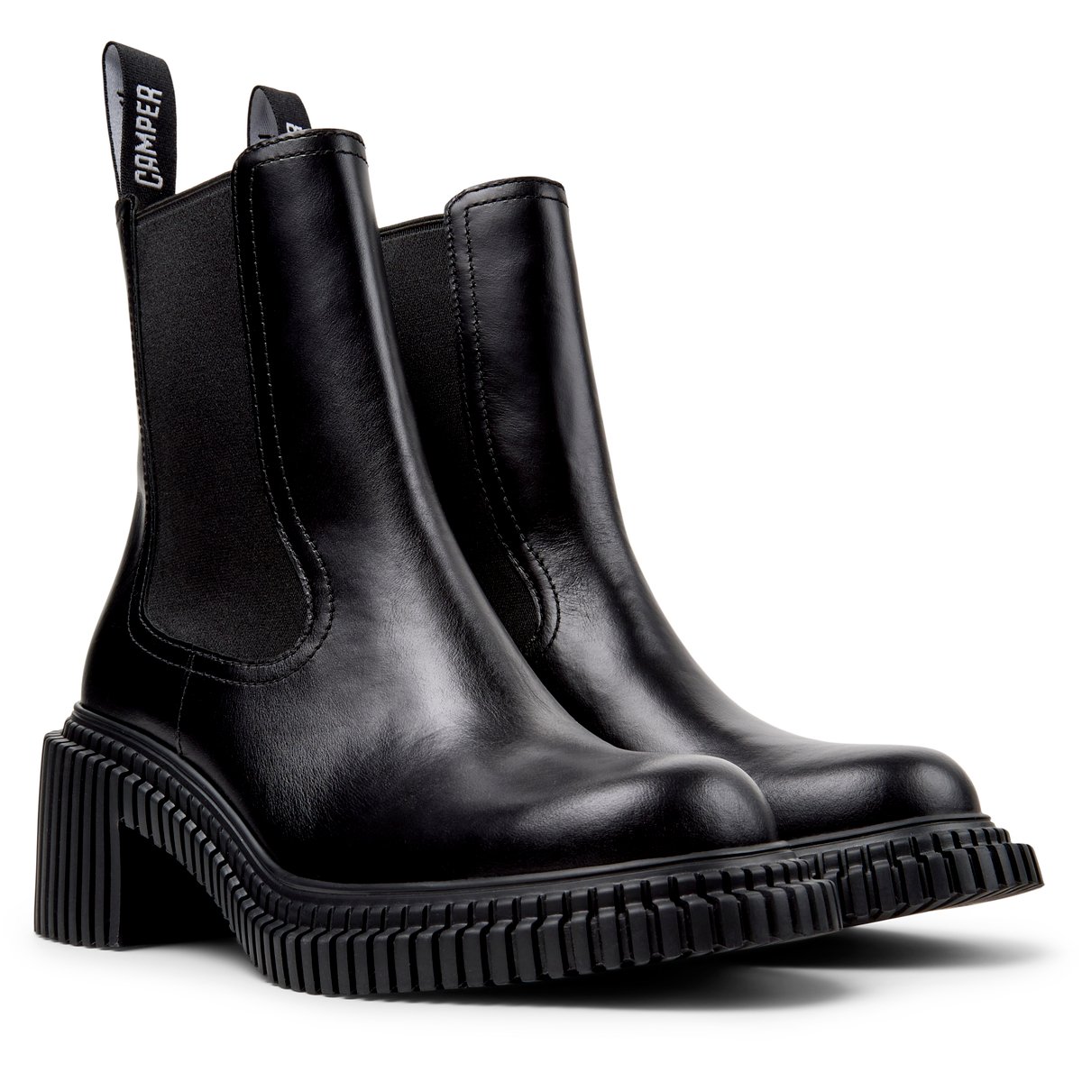 Bottines Pix London cuir noir, CAMPER