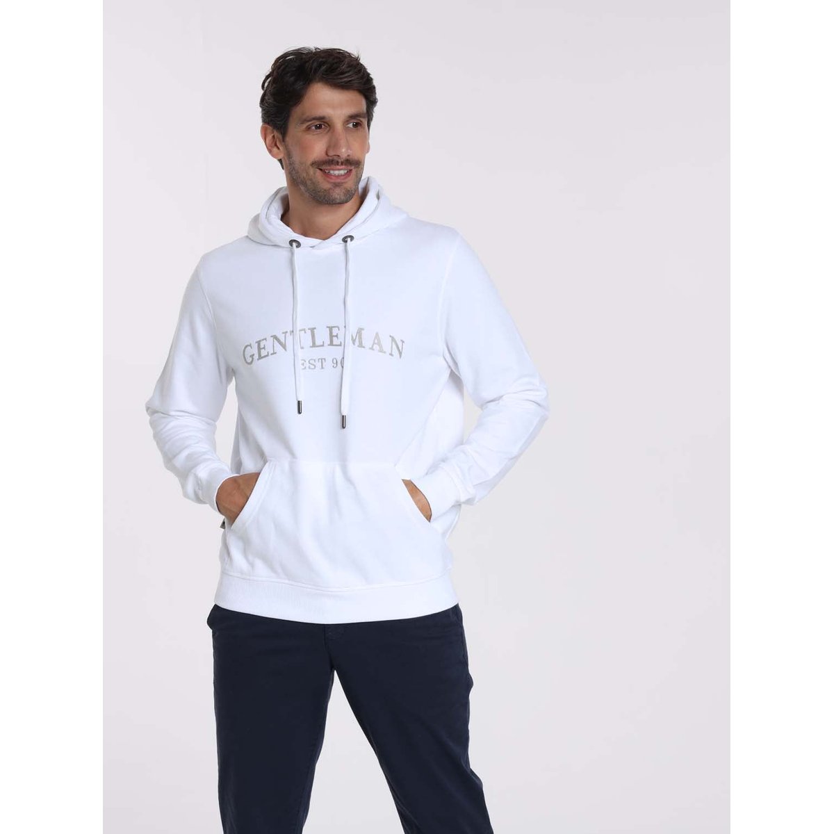 Sweat manches longues coton SALOU blanc, GENTLEMAN FARMER
