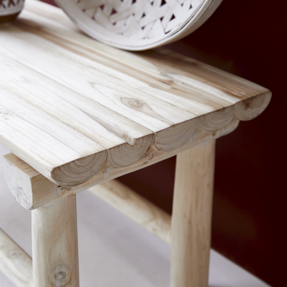 Banc en Teck massif, KILIM naturel, TIKAMOON