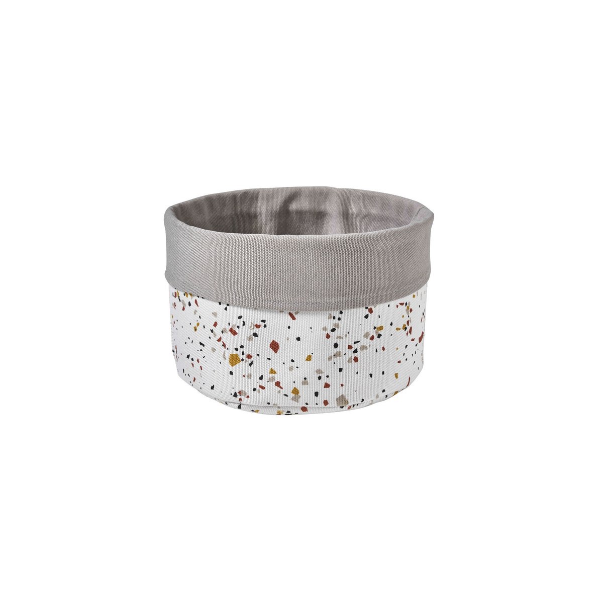 Lot de 2 paniers de rangement en polycoton TERRAZZO blanc, GUY LEVASSEUR