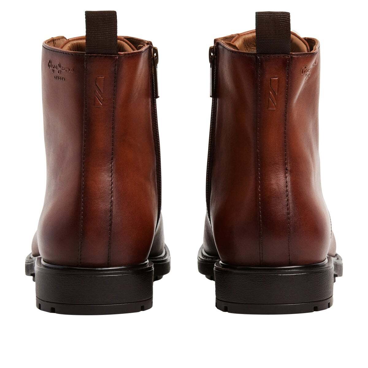 Bottes En Cuir Avec Fermeture À Lacets brun brun, PEPE JEANS