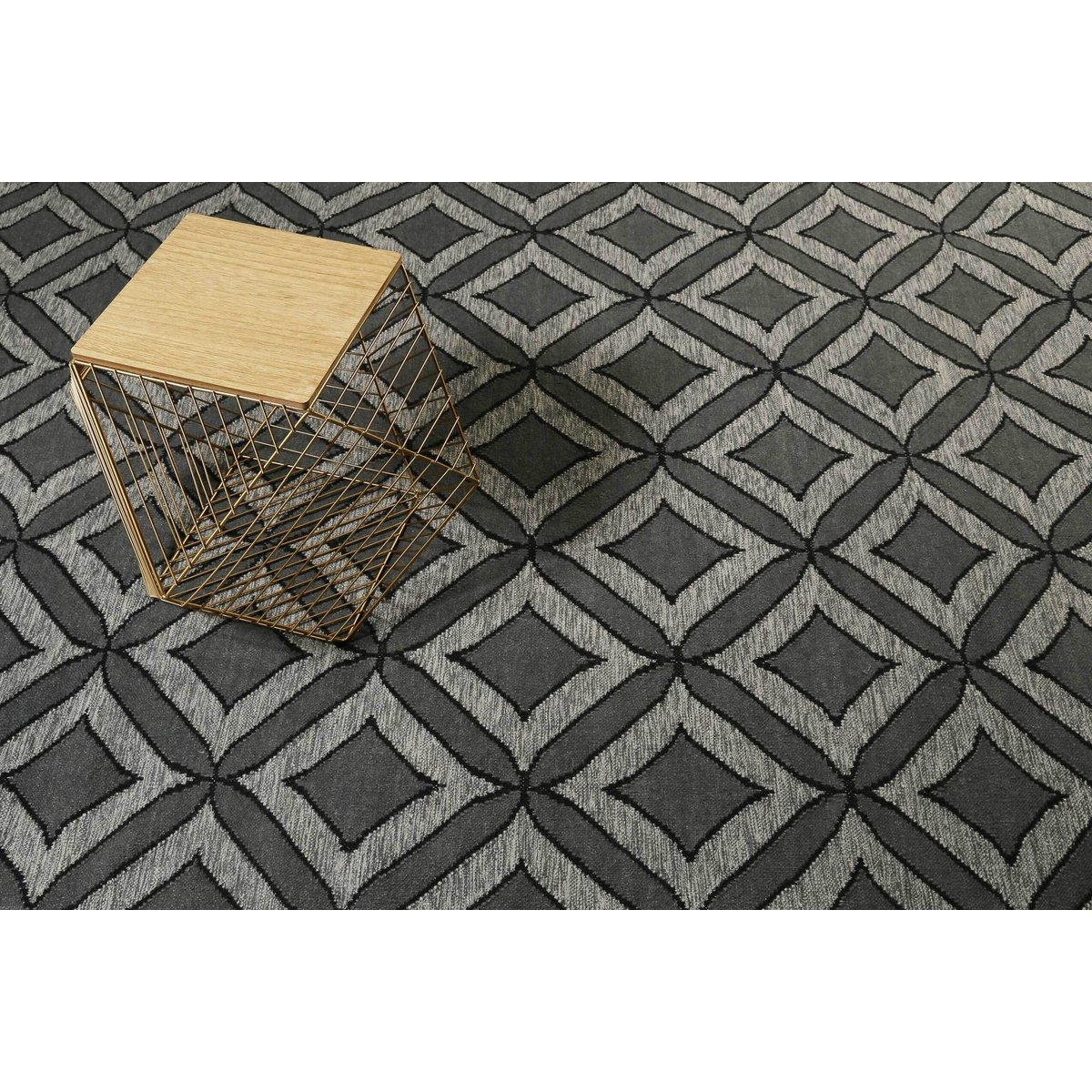 Tapis tissé main pure laine ,  KIAN KELIM argent, ESPRIT