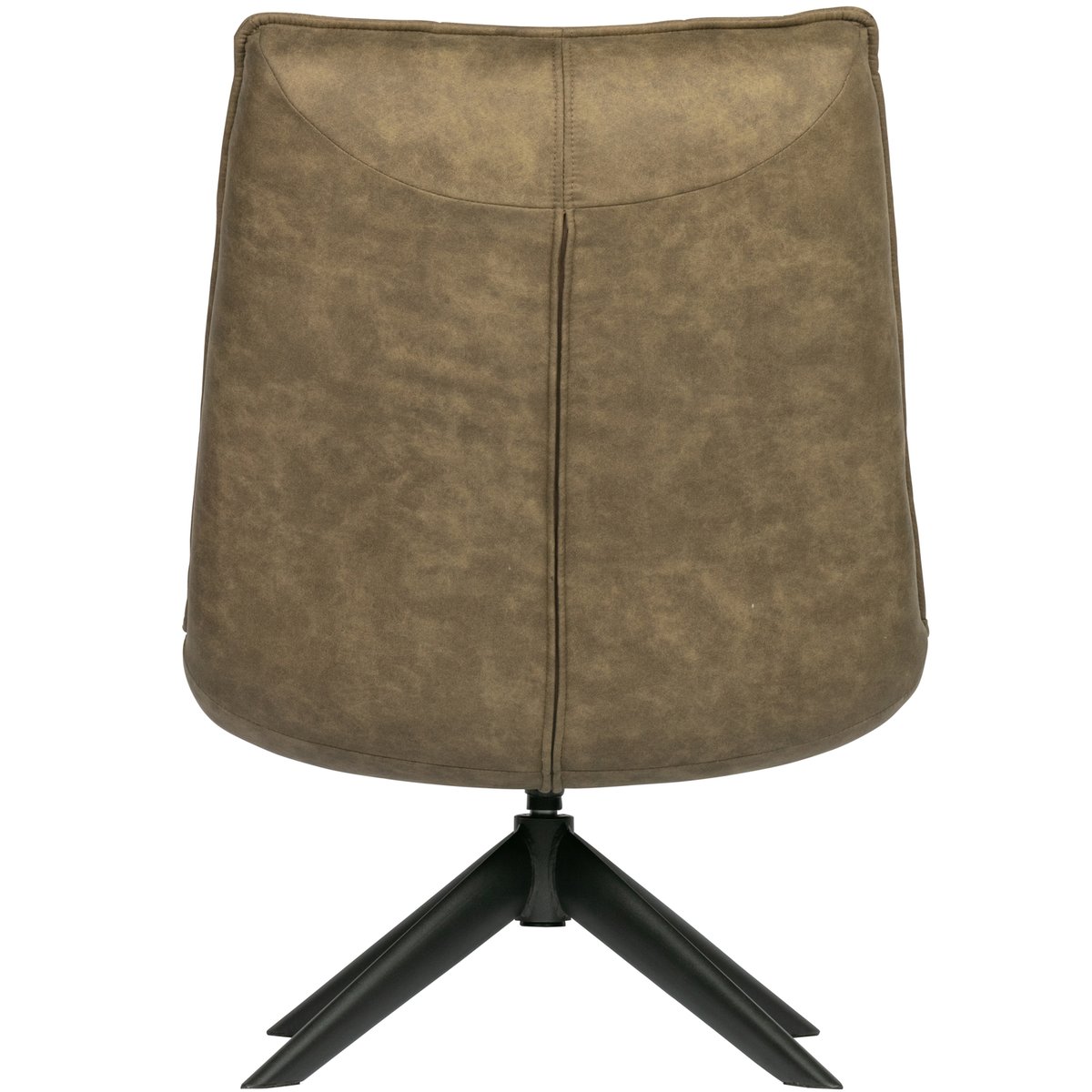 Fauteuil rotatif en aspect cuir JOUKE vert, WOOOD