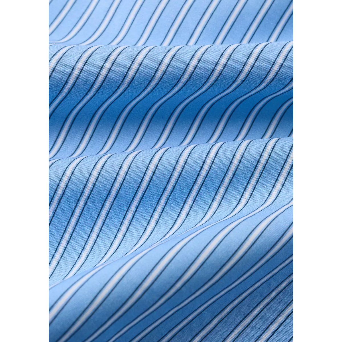 Housse de couette berceau percale rayures bicolore bleu, MANGO HOME