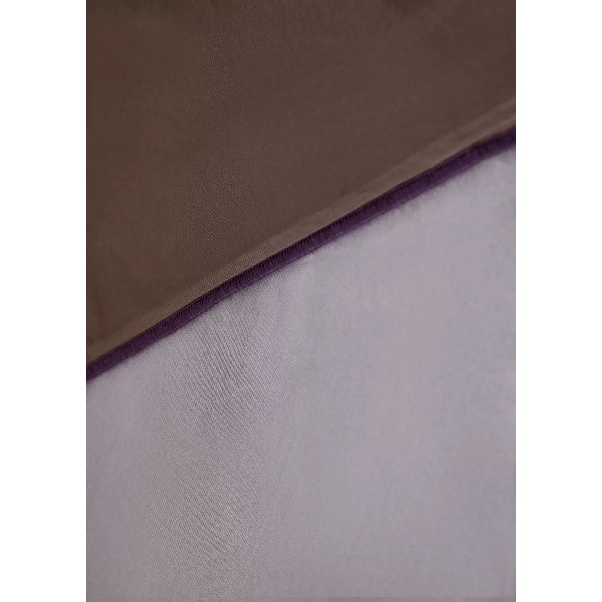 Housse de couette en coton percale réversible pour lit 200 cm marron, MANGO HOME