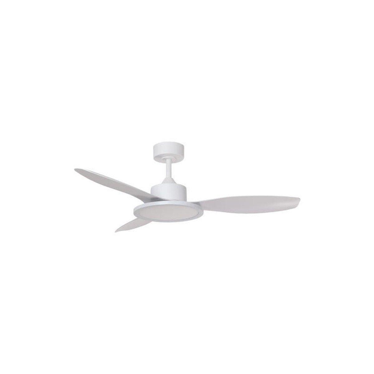 Ventilateur de plafond lumineux blanc mat RIGA II blanc, MILLUMINE