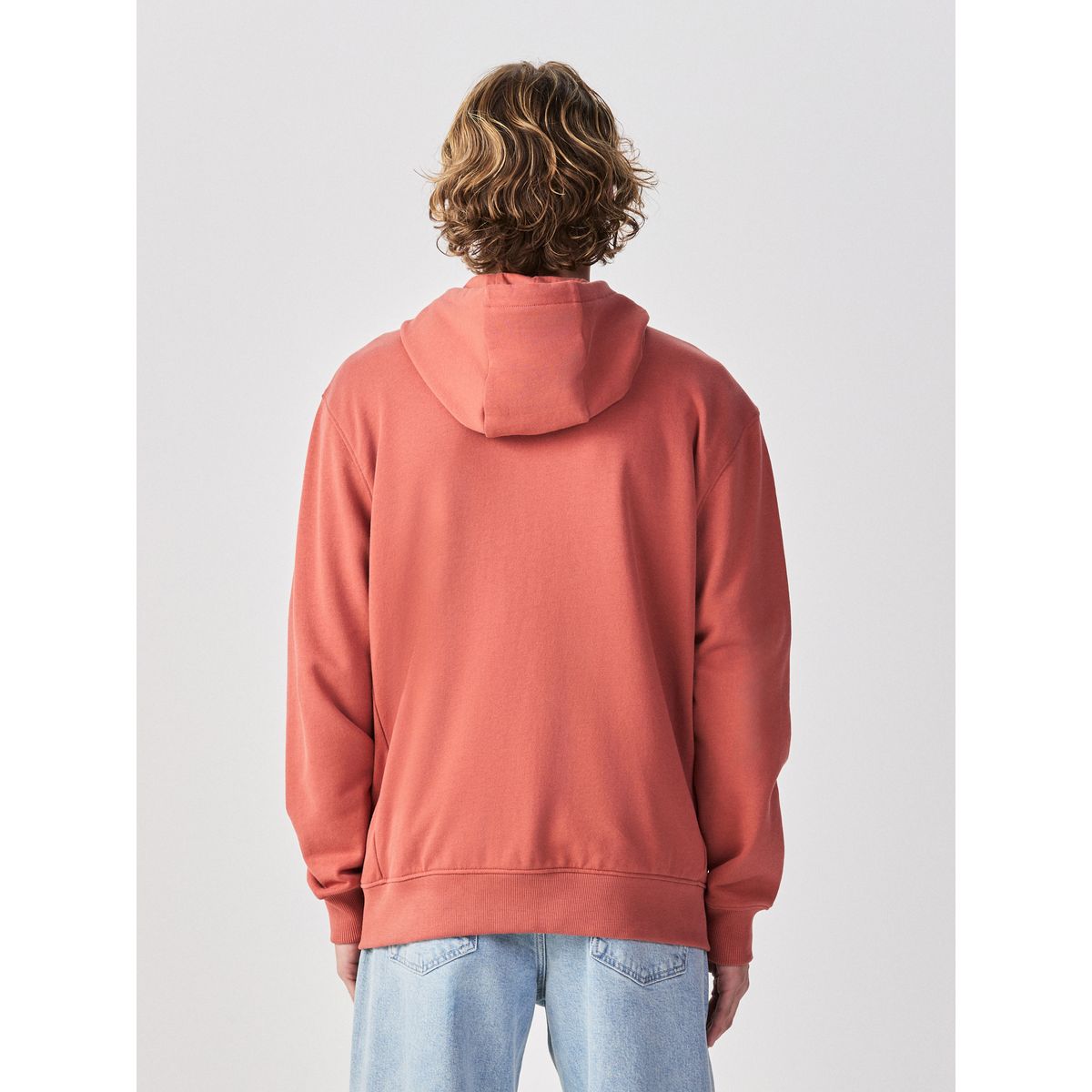 Sweat à capuche zippé en jersey de coton orange clair, NEXT