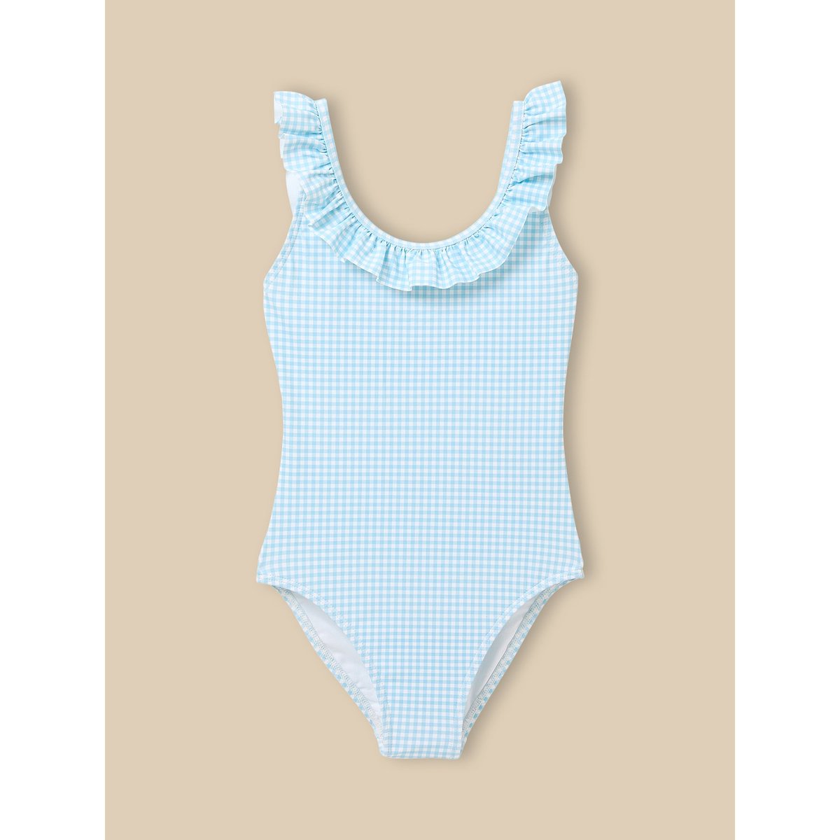 Maillot de bain 1 pièce vichy vichy bleu, CYRILLUS