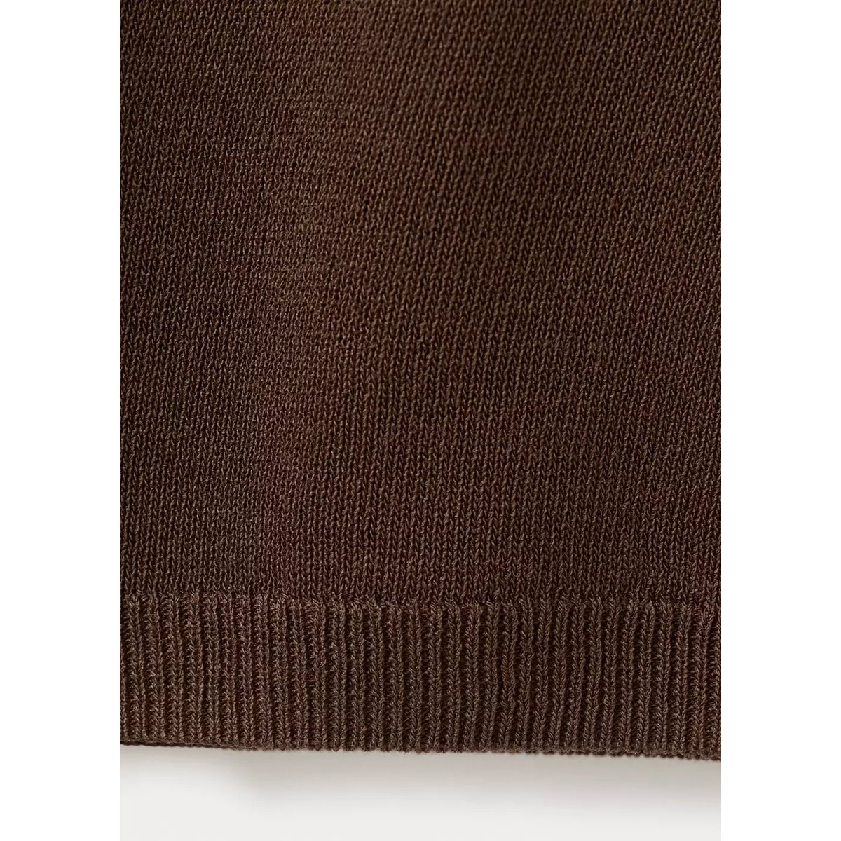 Pull-over maille manches longues chocolat, MANGO