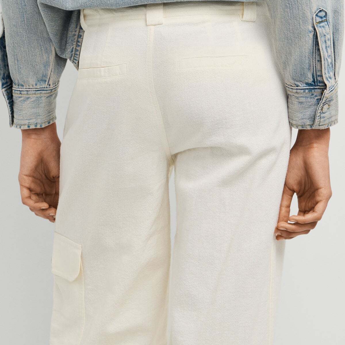 Pantalon Cargo Coupe Large blanche mousse, PEPE JEANS