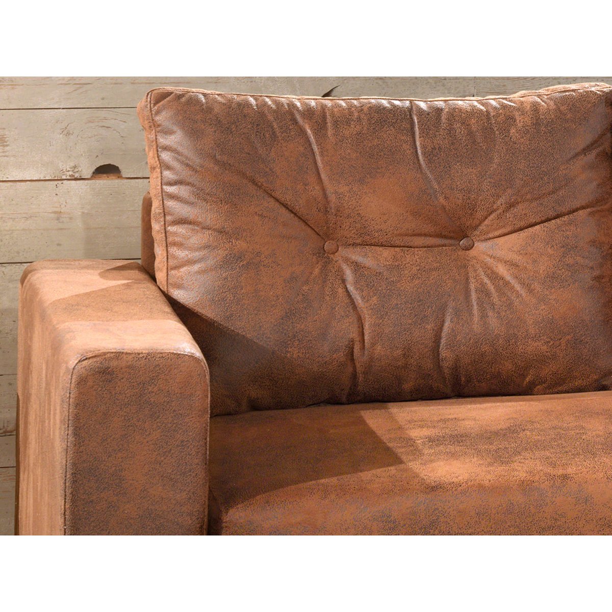 Canapé d'Angle droit 5 places - NORDIC marron, BEST MOBILIER