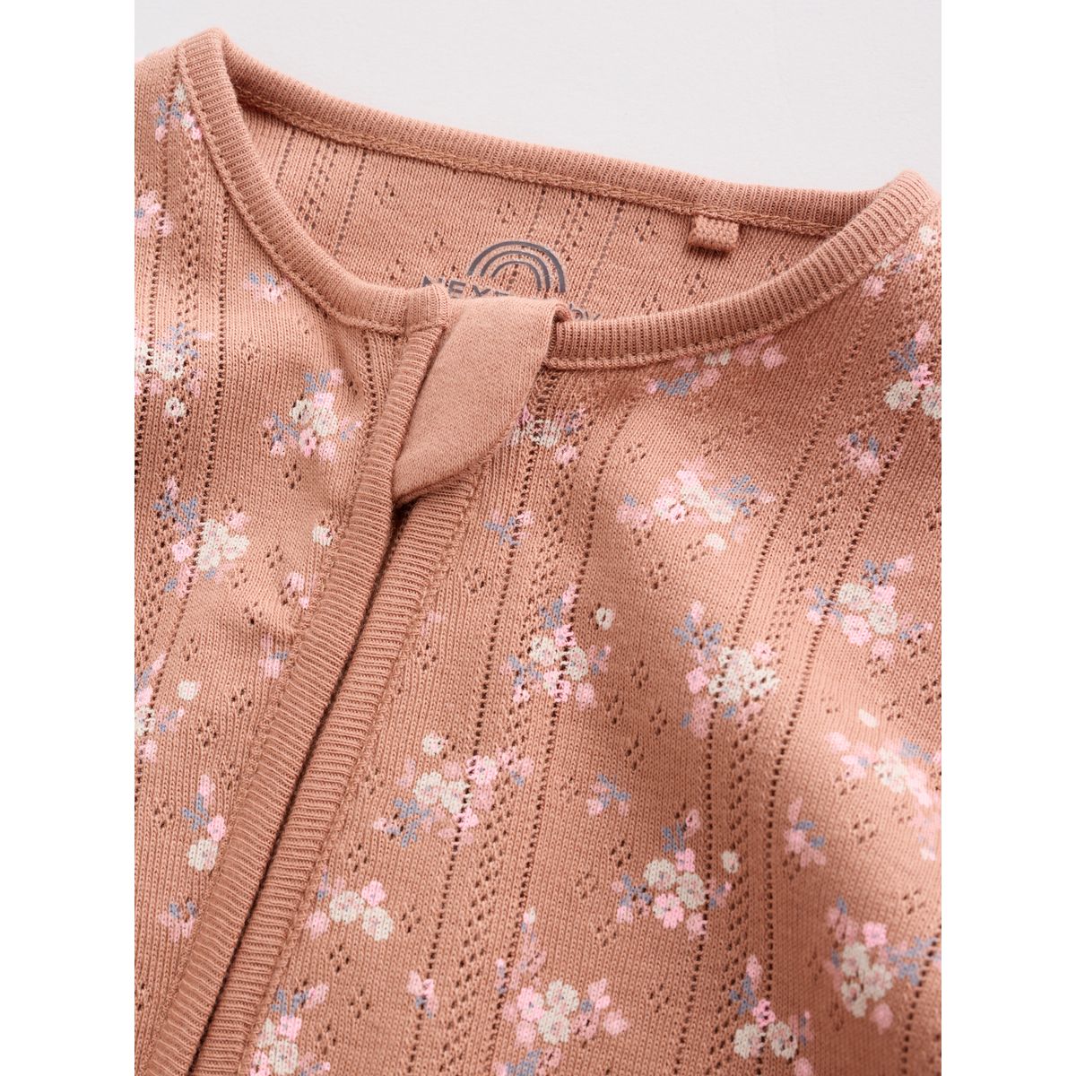 Dors-bien à zip double sens bébé, lot de 5 marron à imprimé petites fleurs, NEXT