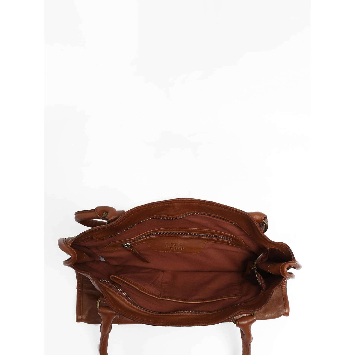 Sac Shopping A4 Cow cuir tan, BASILIC PEPPER