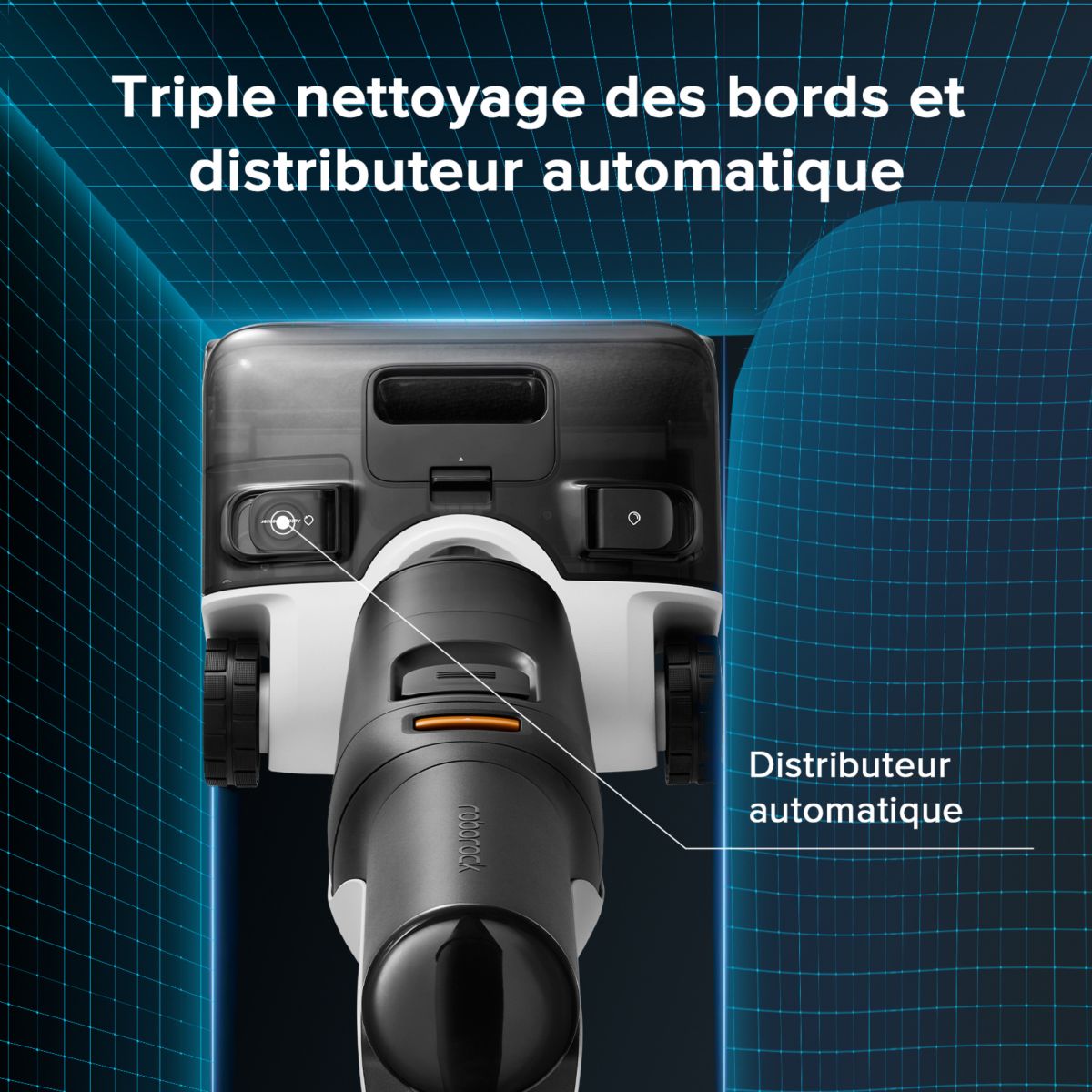 Nettoyeur de sol F25 ACE Grey avec distributeur automatique de détergent - Alertes vocales couleur unique, ROBOROCK