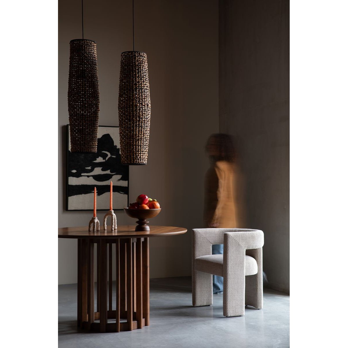 Fauteuil design en tissu, MEDINA blanc, DUTCHBONE