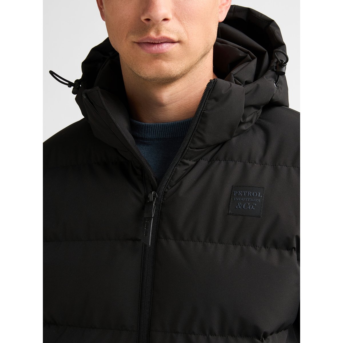 Doudoune à capuche steelheights noir deep black, PETROL INDUSTRIES