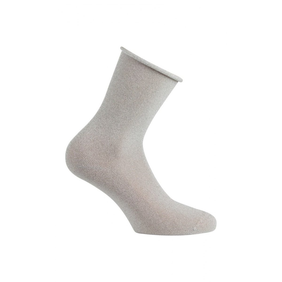 Chaussettes effet paillettes argentées gris argent, KINDY