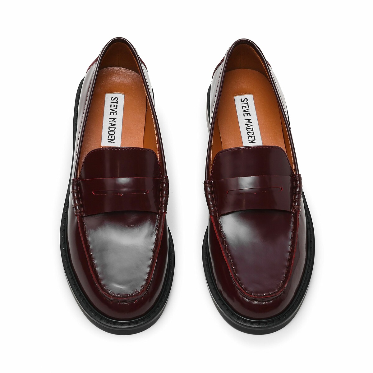 Adison Leather Loafers burgundy, STEVE MADDEN