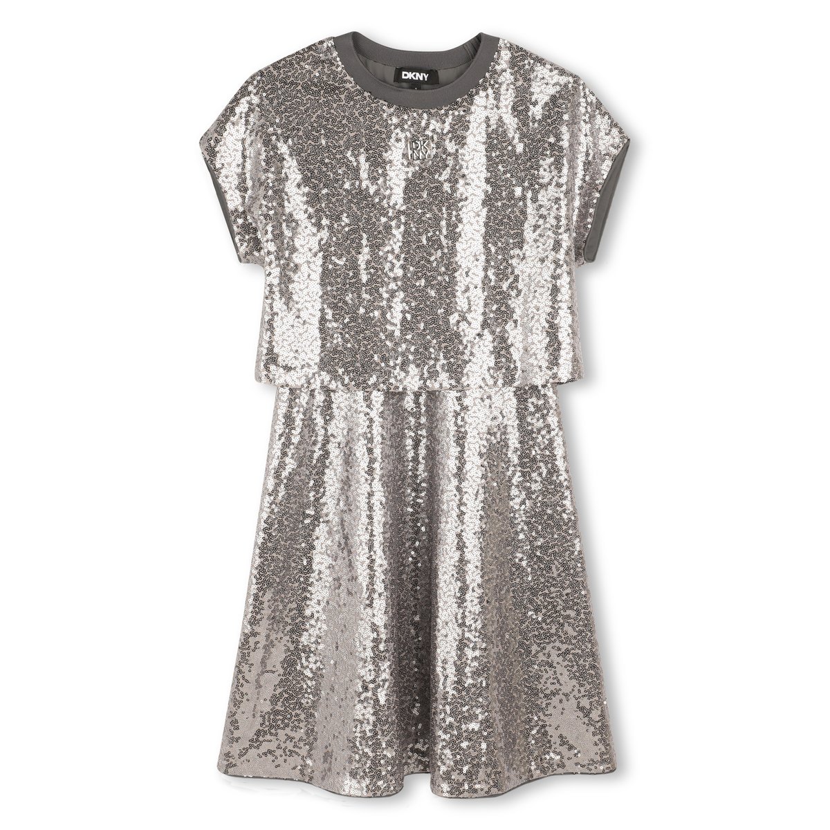 Robe à effet 2 en 1 silver, DKNY