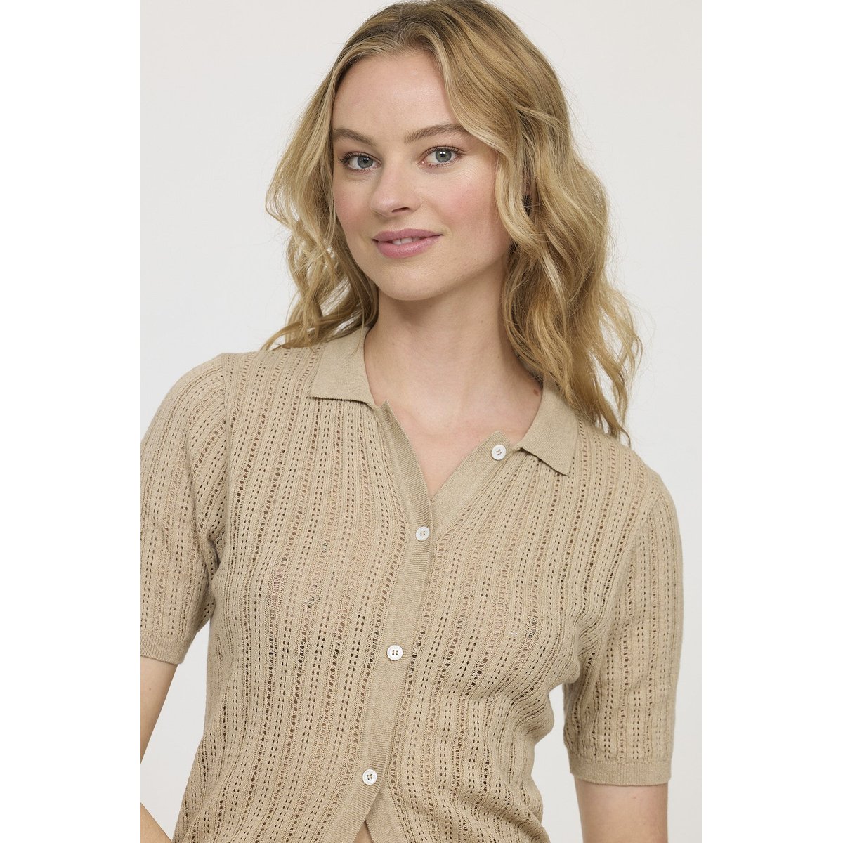 Polo manches courtes coton slim BAMI beige, LEE COOPER