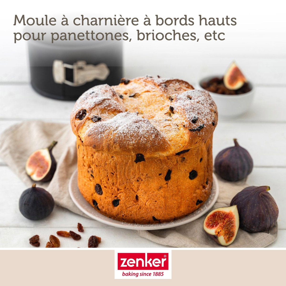 Lot de 2 moules à panettone à charnière noir, ZENKER