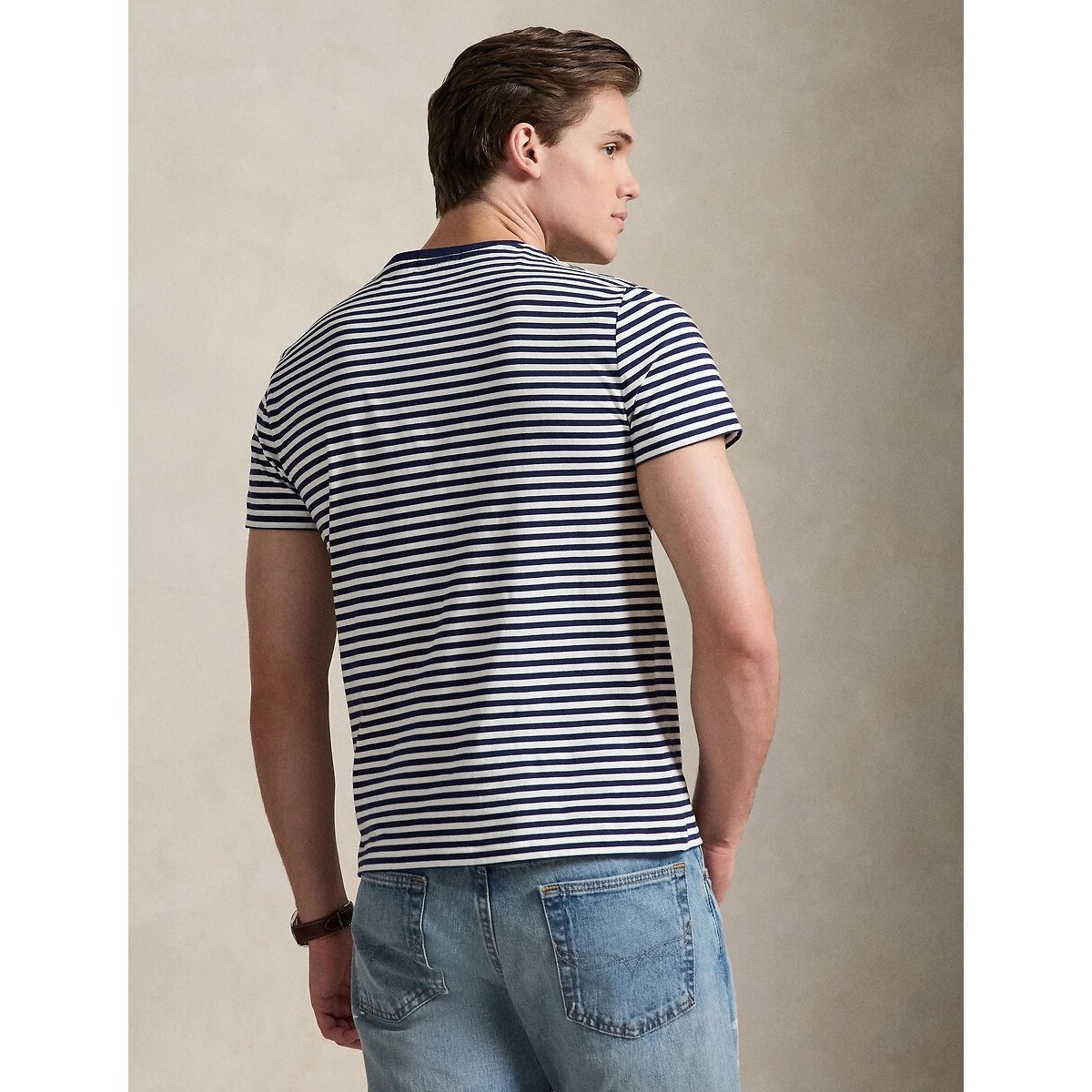 T-shirt marinière bleu rayé blanc, POLO RALPH LAUREN