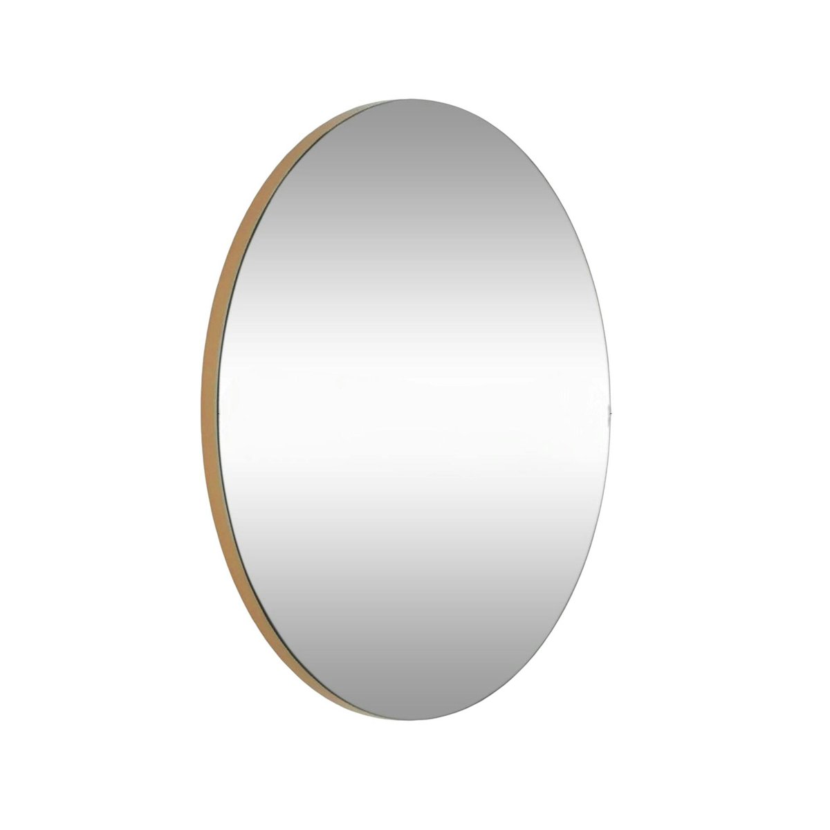 Miroir rond moderne avec bordure dorée Ø90 cm CODY doré, PIER IMPORT