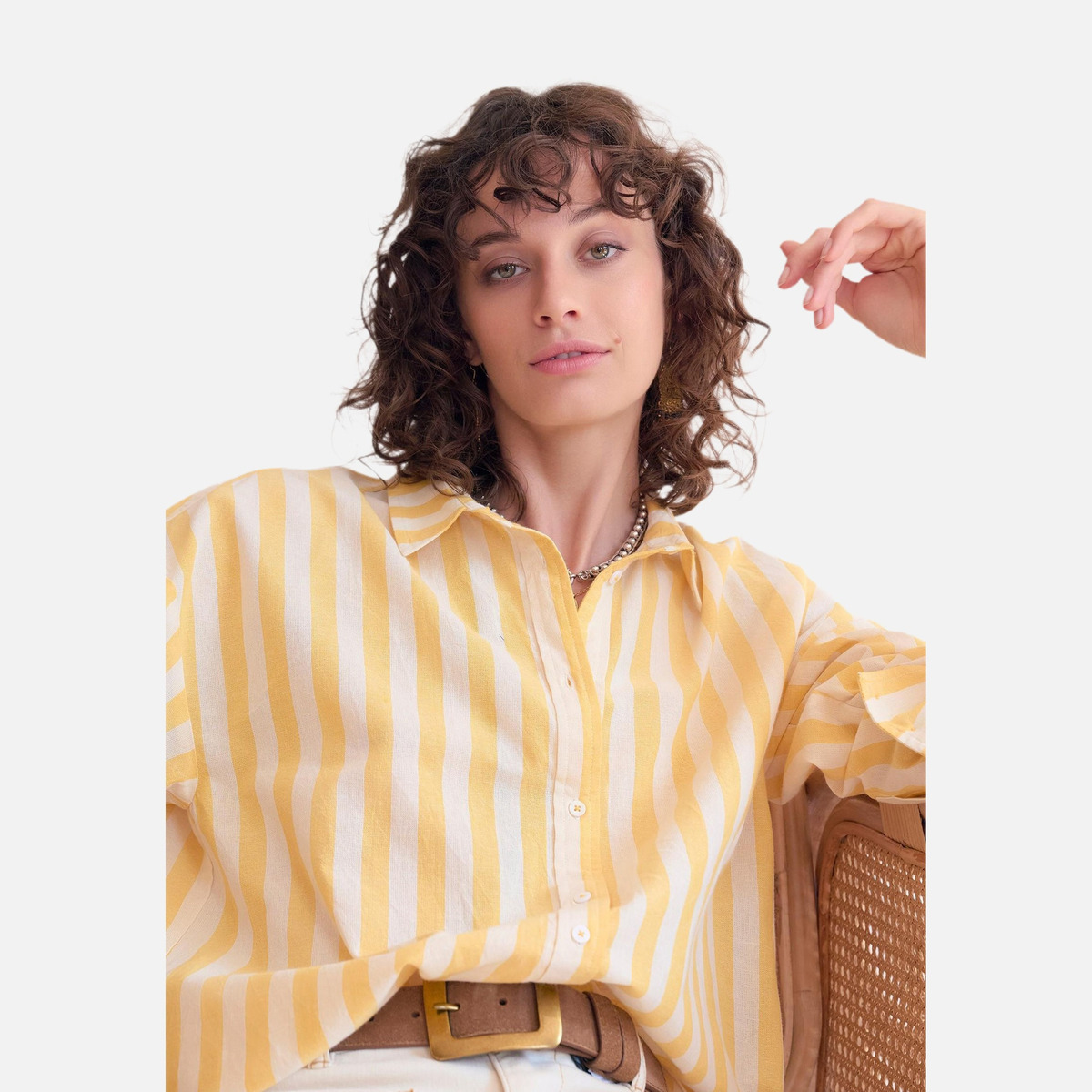 Chemise CURTIS 26s jaune soleil, MKT STUDIO