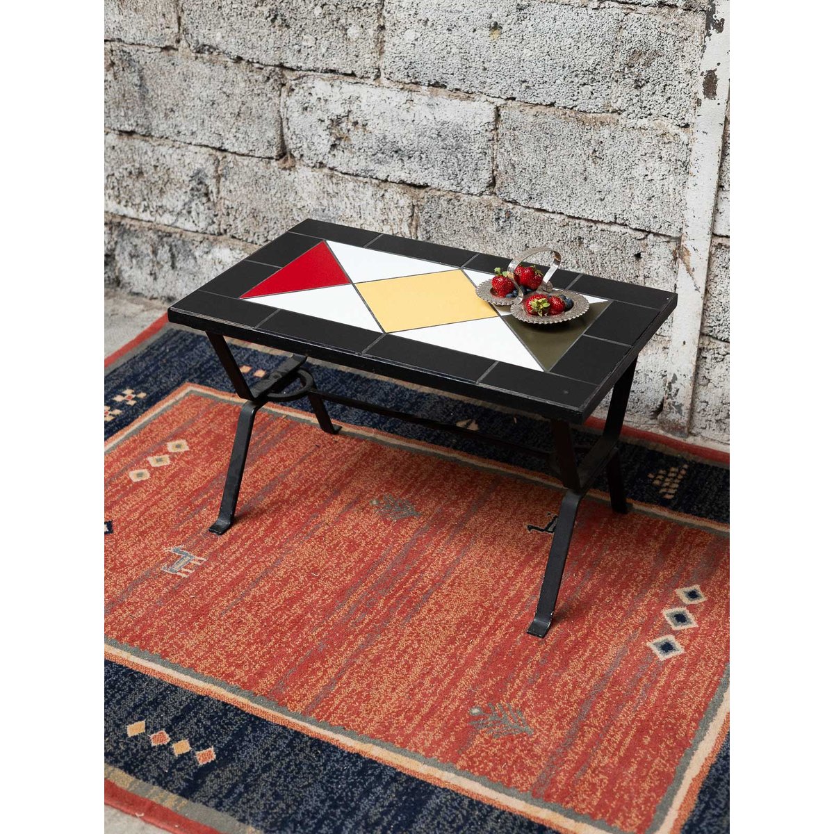 Table basse colorée d'extérieur Donna N°1047 - Bon état noir, DEBONGOUT