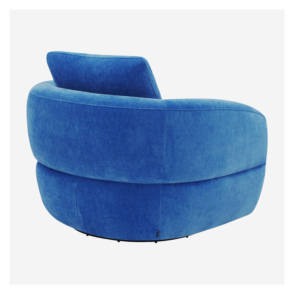 Fauteuil pivotant en tissu PRIANO bleu, HABITAT