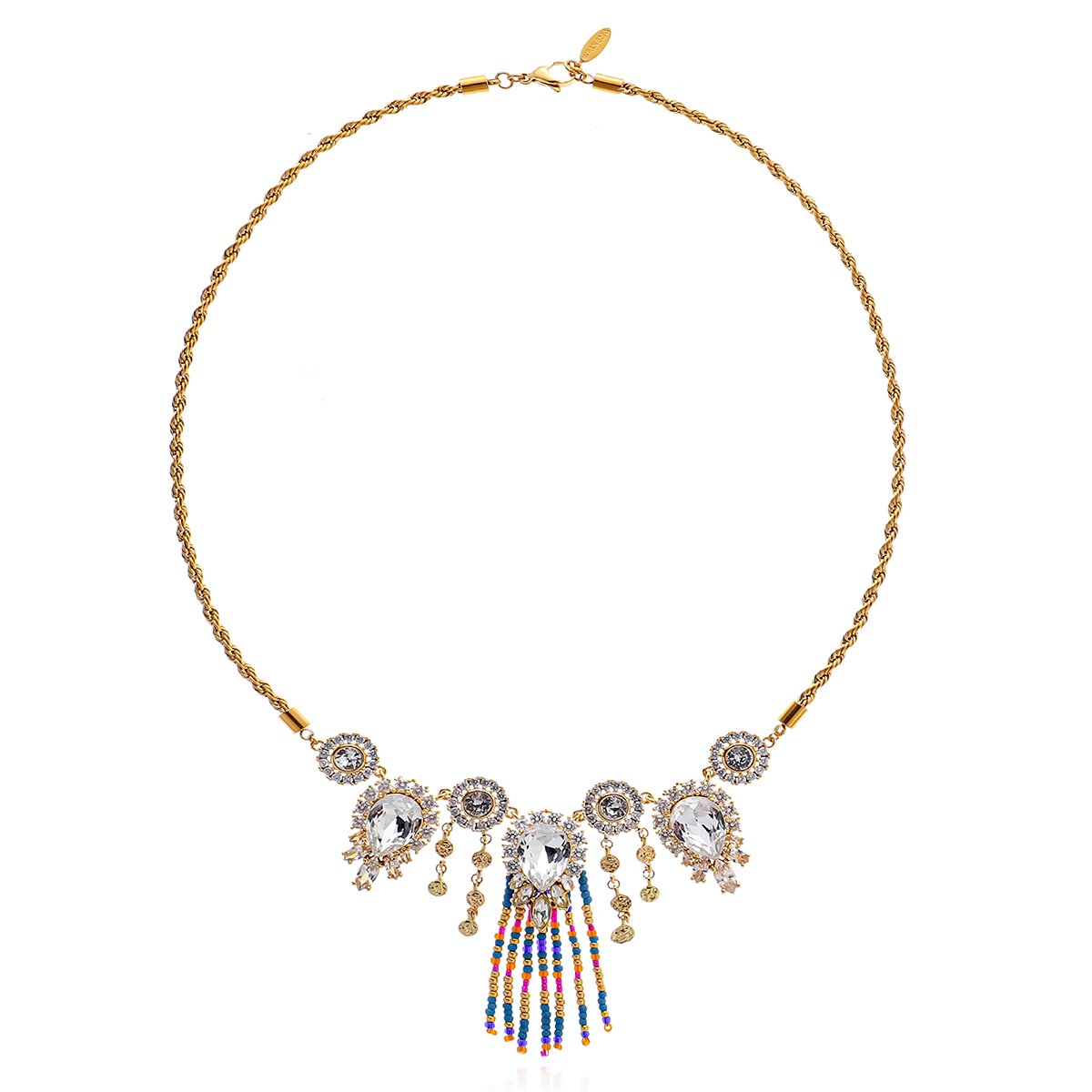 Collier de perles avec pendentif central TADAKI bleu, HIPANEMA