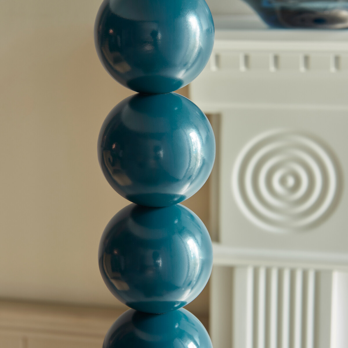 Hazel Bobbled Floor Lamp in Gloss Finish blue, ÉDITÉ