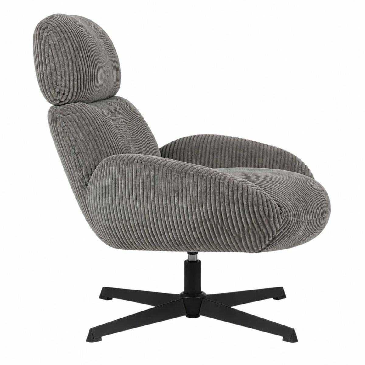 Fauteuil de salon rotatif IENA gris, PIER IMPORT