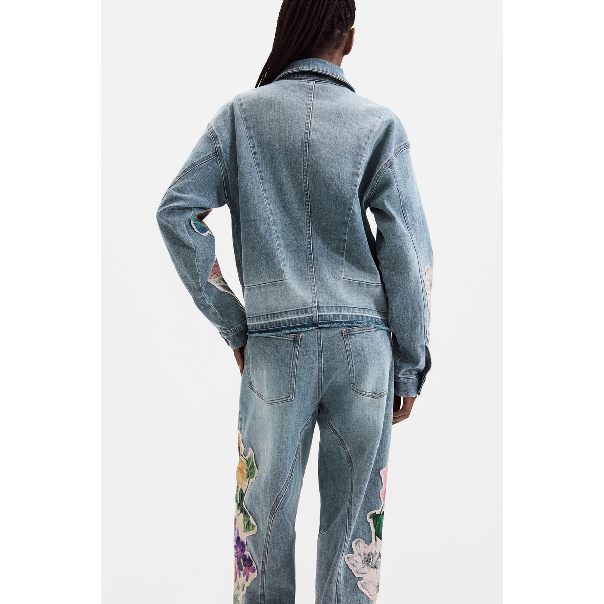 Veste en denim brodée bleu clair, DESIGUAL