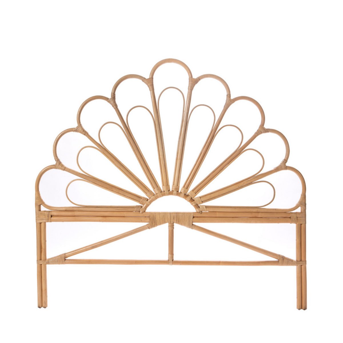 Tête de lit design en rotin 148cm- SINGARAJA naturel, DRAWER