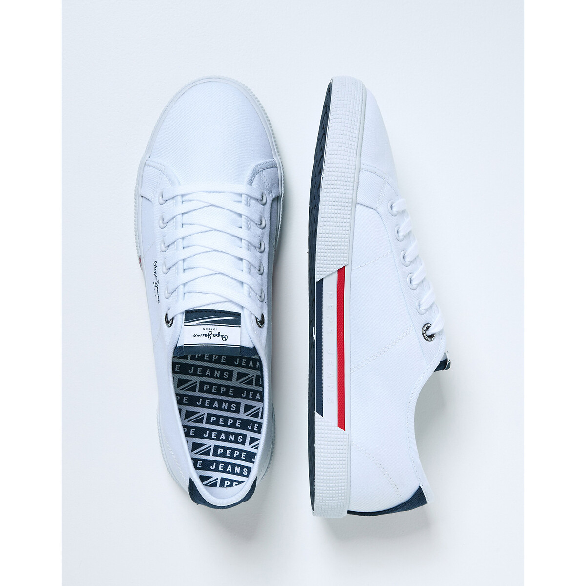 Sneakers in stof Brady wit, PEPE JEANS