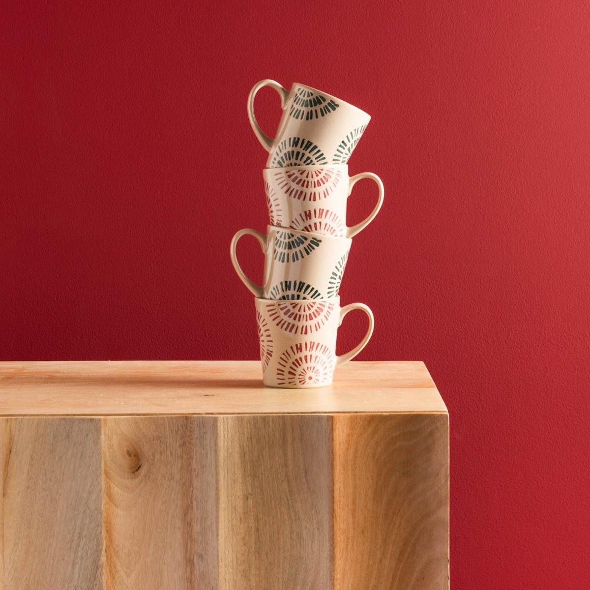 Coffret de 4 mugs Amani 40 cl - AMANI blanc, TABLE PASSION