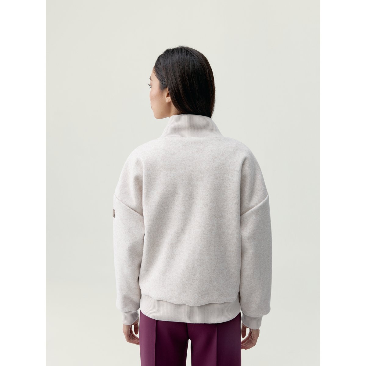 Veste de sport femme Ignis - con cremallera beige colombe chiné, BORN