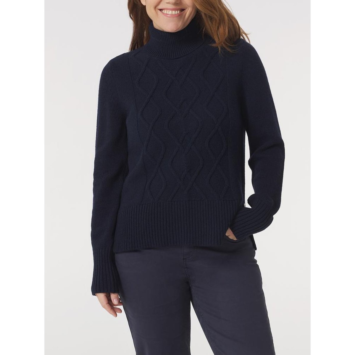 Pull col roulé KEVIACOL19032 marine, TBS