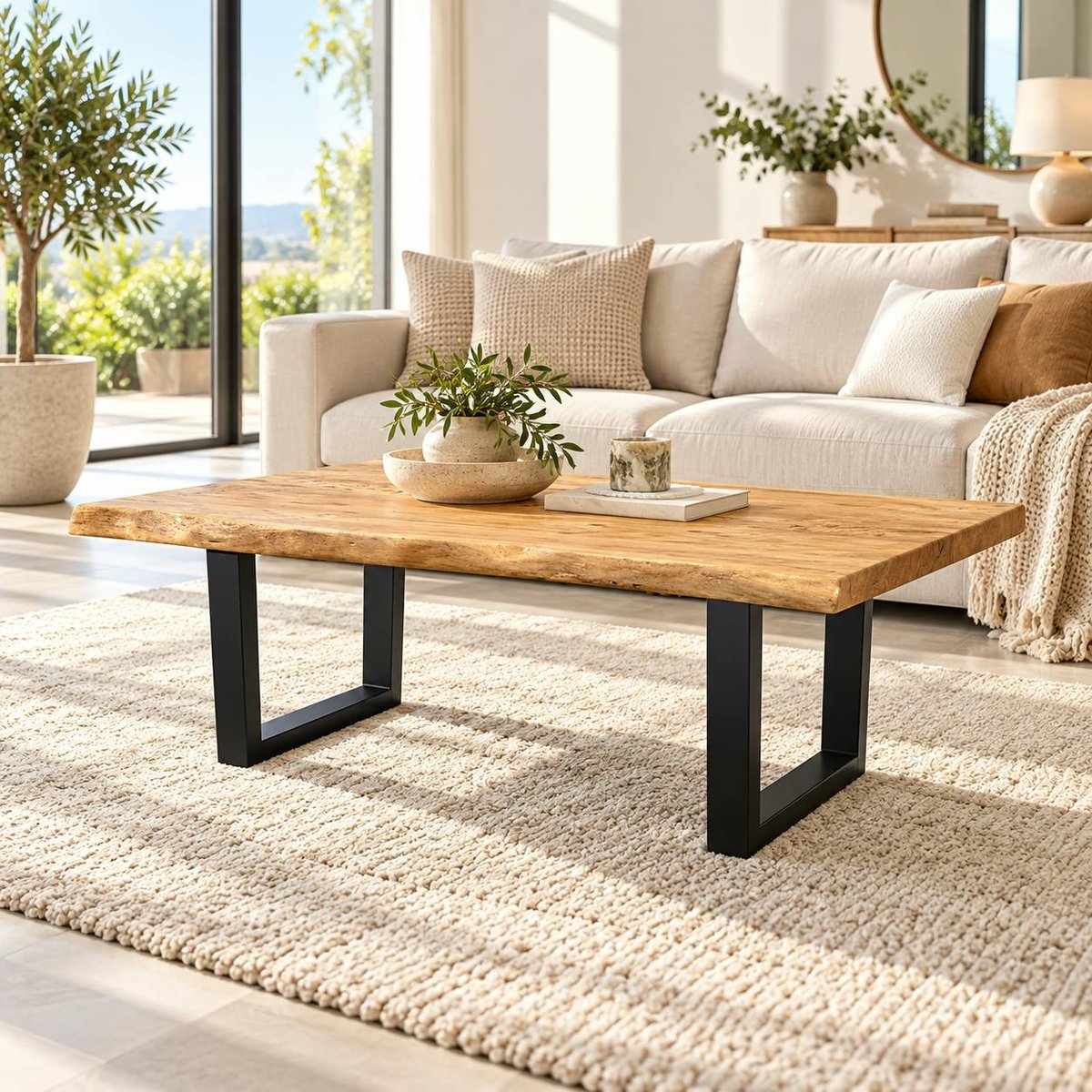Table basse en bois de teck recyclé TIMOR bois naturel, PIER IMPORT