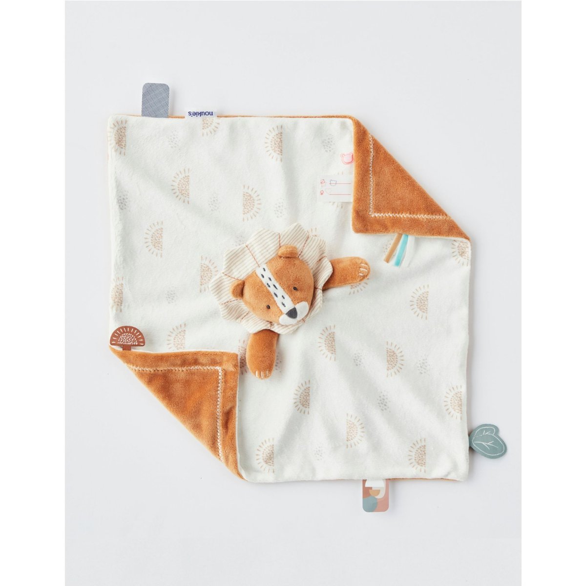Doudou jour & nuit Babou, caramel/écru blanc, NOUKIE'S