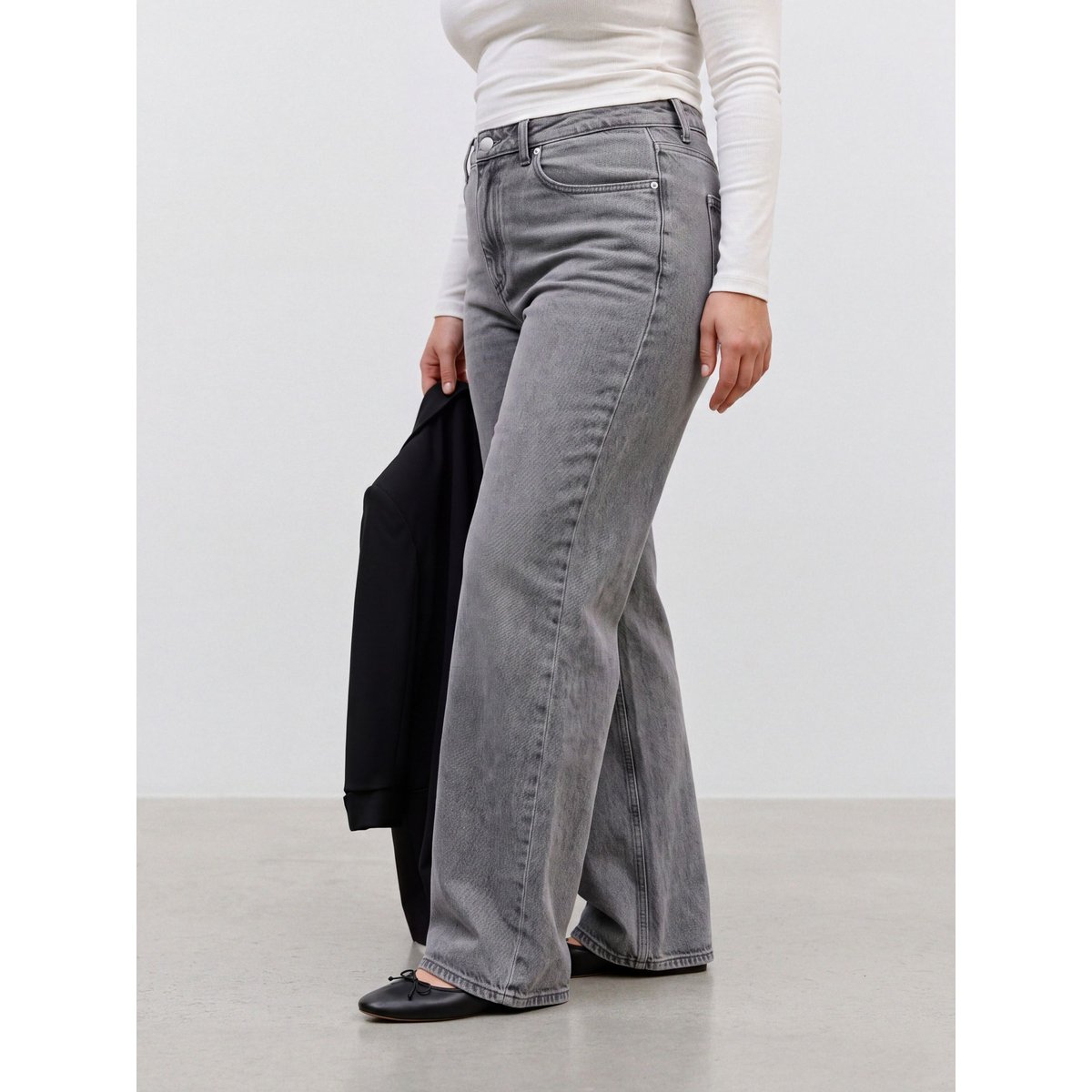 Jean À Coupe Large grise - medium grey denim 1, VERO MODA