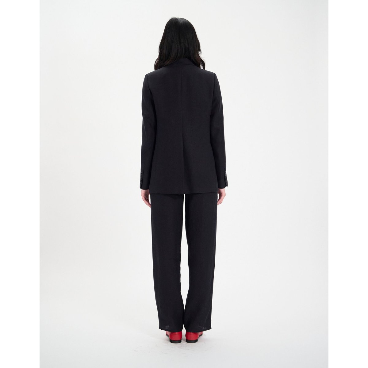Veste Thadee en lin noir noir, INES DE LA FRESSANGE PARIS