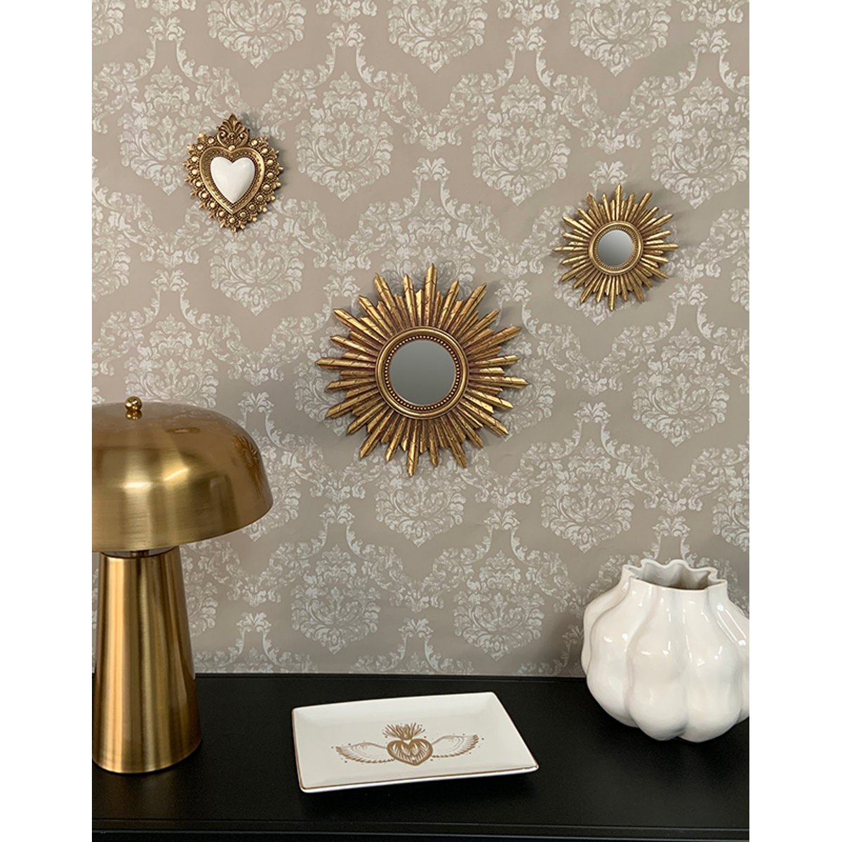 Miroir soleil 30cm or, EMDE