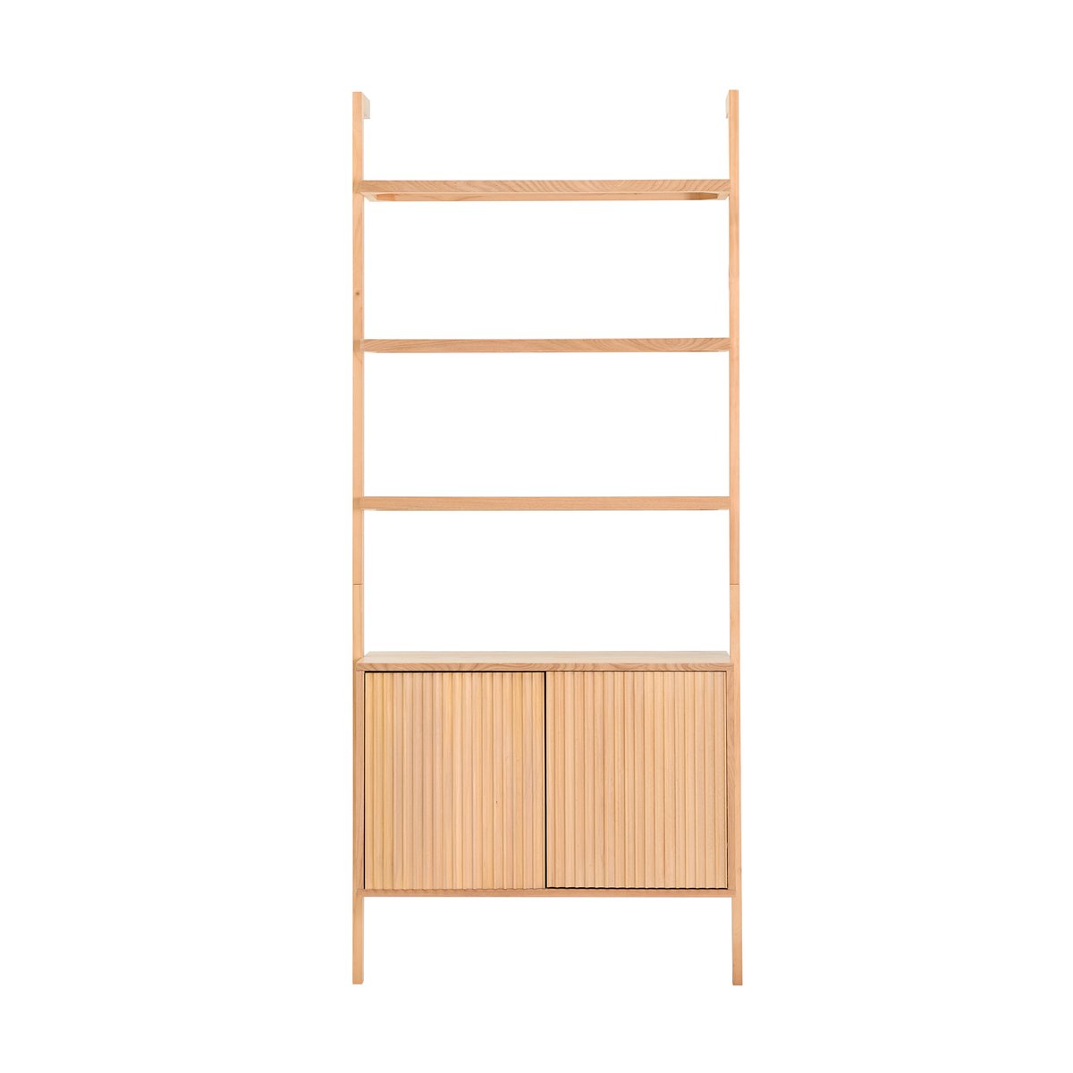 Etagère 3 niveaux + 2 rangements, bois, ETOSHA bois naturel, NORDLYS