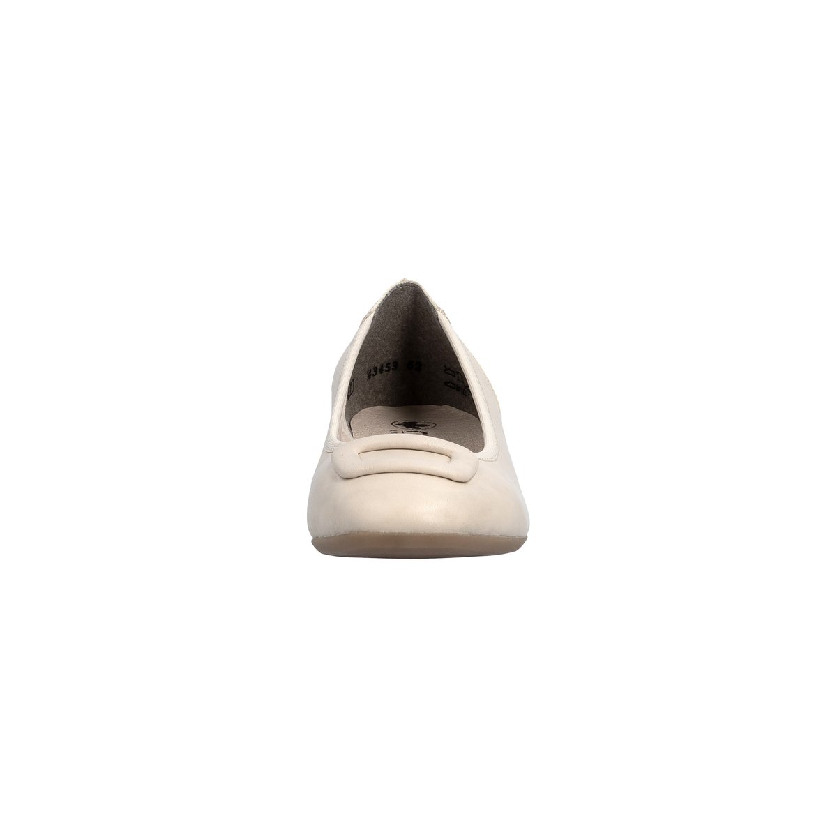 Ballerine à Talon Cuir beige, RIEKER
