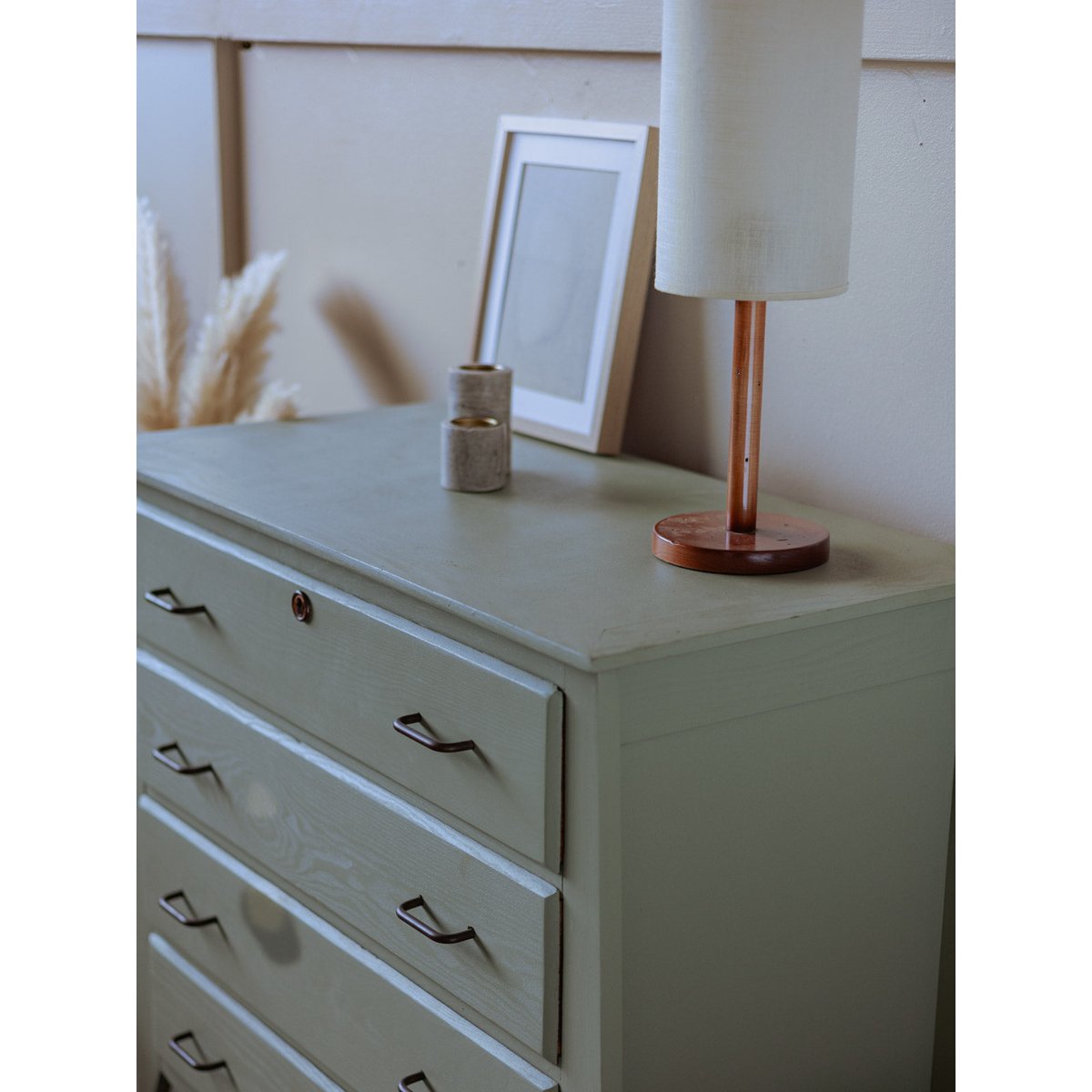 Commode en bois verte Garance N°552 - Bon état vert d'eau, DEBONGOUT
