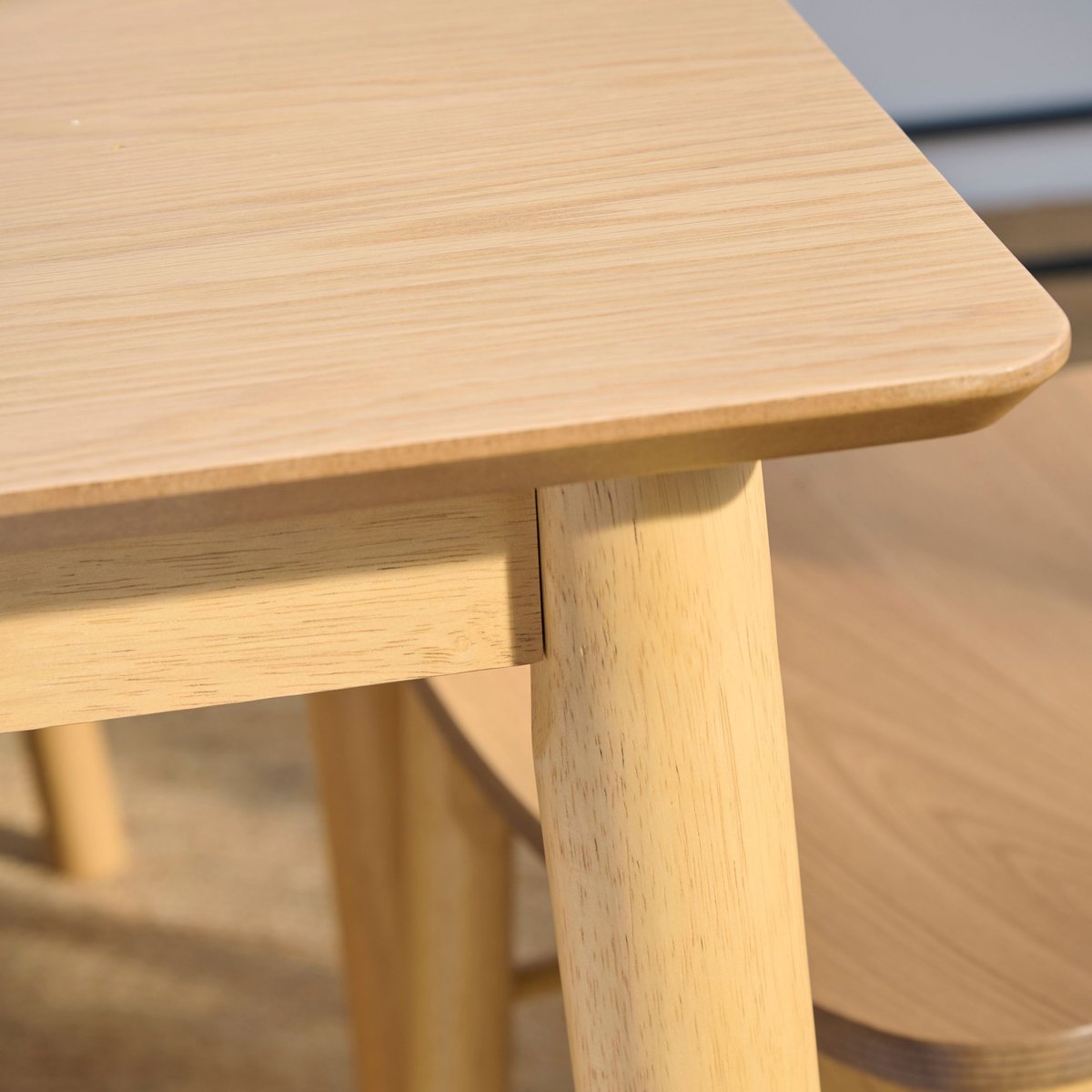 Table rectangulaire en chêne L120 + 4 chaises chêne - IZIA bois clair, HELLIN, DEPUIS 1862