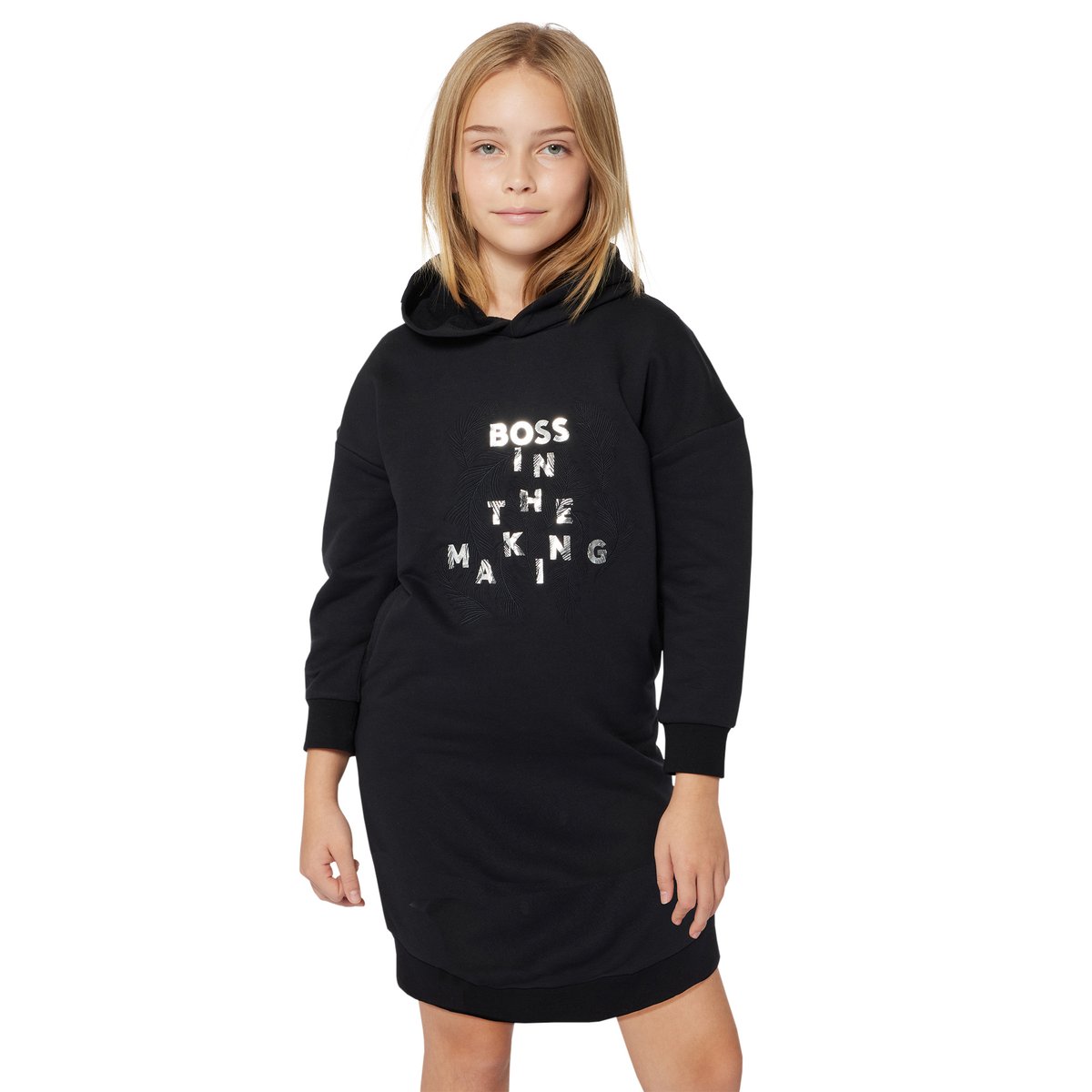 Robe à capuche black, BOSS KIDSWEAR